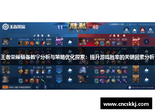 王者荣耀装备数字分析与策略优化探索：提升游戏胜率的关键因素分析